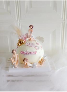 花仙子主题蛋糕：再大尺寸就不精致了哟