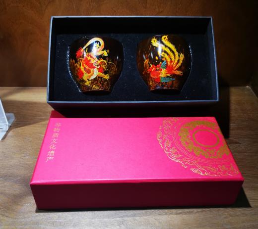 龙凤紫砂天圆地方杯 商品图0