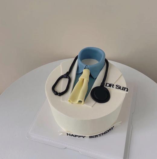 致敬最美逆行者翻糖装饰主题蛋糕:(白衣执甲，医者仁心) 商品图0