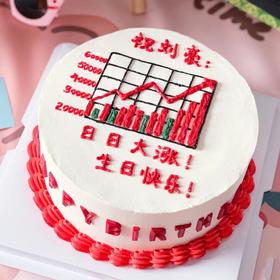 牛市主题蛋糕:(祝您事业发达，生意红火，蒸蒸日上)