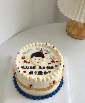 爸爸复古手绘蛋糕: