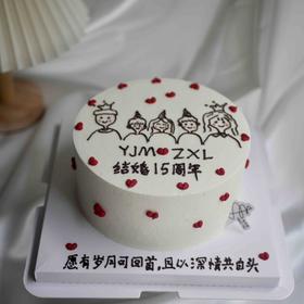 手绘一家人（人数和文字可调整留言更改）