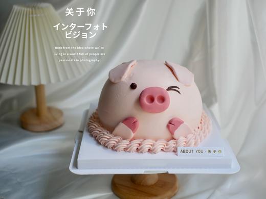 猪猪侠  半翻糖 一鲜奶动物奶油蛋糕 商品图0