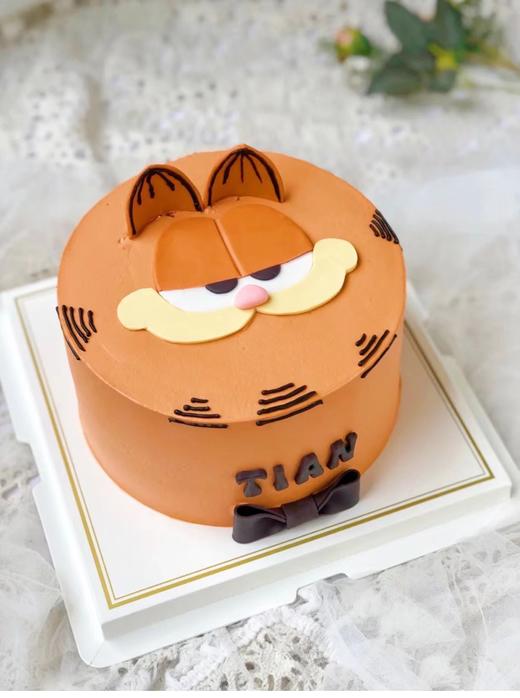 加菲猫翻糖装饰主题蛋糕：再大就不好看哟 商品图0