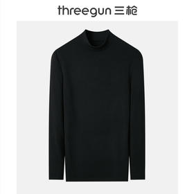 Threegun三枪 【莫代尔】樽领女士长袖上衣打底衫-24010A011