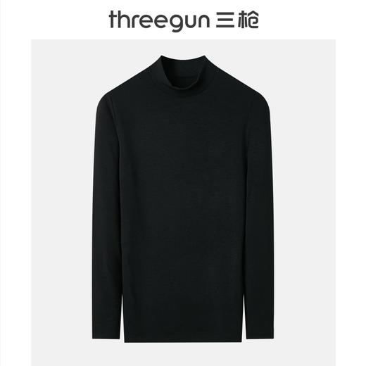 Threegun三枪 【莫代尔】樽领女士长袖上衣打底衫-24010A011 商品图0