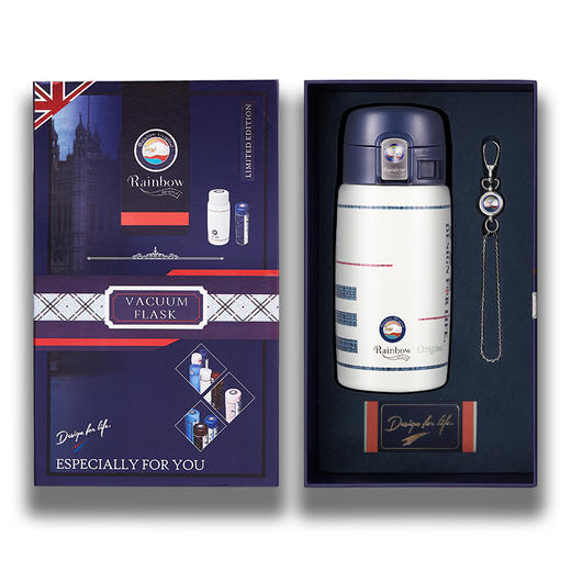 瑞堡奥路Rainbow Origina堡守护保温杯男女士高颜值大容量316不锈钢高档水杯礼盒 商品图0
