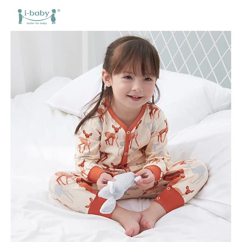 【内购不退不换】ibaby×outlast太空科技恒温婴儿薄款连体服 &分体套装【小童】睡衣 内衣 透气宝宝夏装空调房儿童套装家居服 婴幼童连体睡衣 分体套装