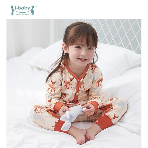 【内购不退不换】ibaby×outlast太空科技恒温婴儿薄款连体服 &分体套装【小童】睡衣 内衣 透气宝宝夏装空调房儿童套装家居服 婴幼童连体睡衣 分体套装 商品图0
