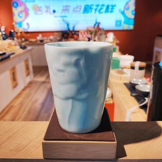 素手作 影青主人杯莲花 茶杯 旅行杯 水杯 茶具 茶道手工雕刻莲意对杯 商品图5