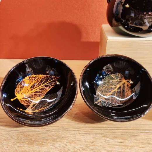 曾勇 吉州窑木叶天目釉手工茶具套装 高档礼盒 商品图4