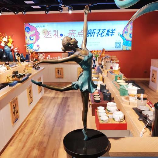 纯铜热灼色芭蕾舞女 彩铜 铜艺 舞女 摆件 翩翩起舞 女孩 商品图3