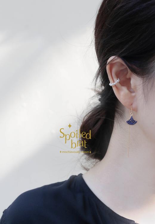 SpoiledBrat Jewelry银杏叶系列 | 石榴石/绿松石/珍珠/绿玉髓耳线 商品图6