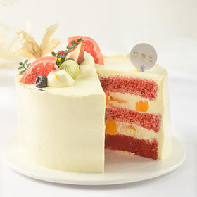 （可定制无蔗糖）红丝绒水果蛋糕 / 日式云朵蛋糕系列 / 多尺寸可选