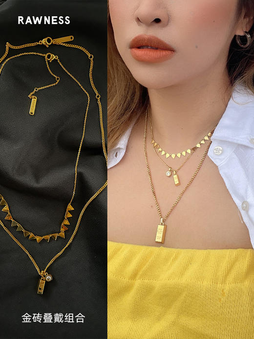 Rawness/契健 小金砖项链 商品图5