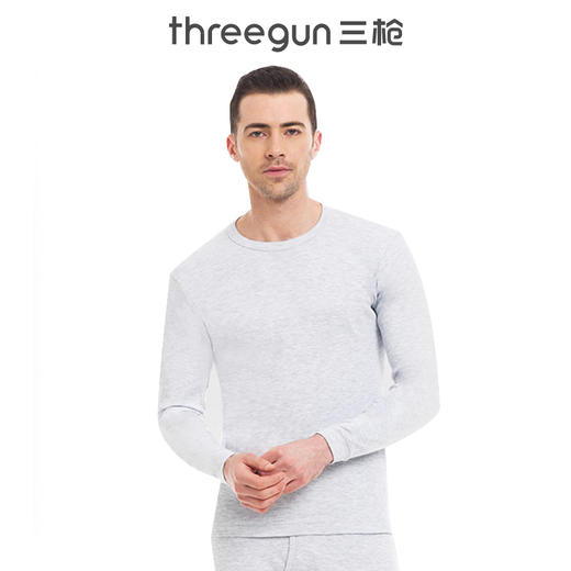 Threegun三枪 【新疆舒肤棉】圆领男士保暖内衣套装-23831D011 商品图2