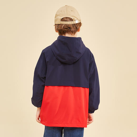 【老虎】龙之涵 儿童活力撞色加绒连帽防风衣 恒温保暖连帽防风棉服 中大童保暖上衣 A类标准 商品图13