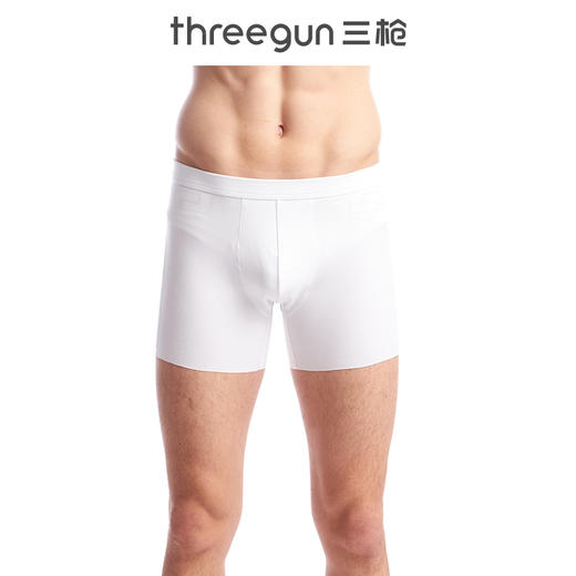 Threegun三枪【匠心系列-120支丝柔皮马棉】男士无痕平角裤四角内裤（1条装）-50407B121 商品图4
