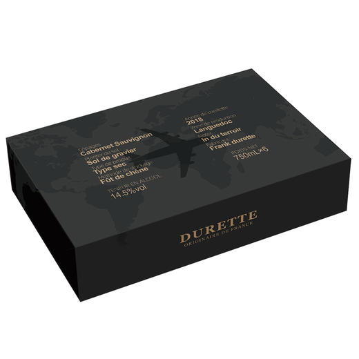 [杜瑞特进口干红]14.5度-法国进口干红红酒-礼盒装-750ml-6瓶 商品图3