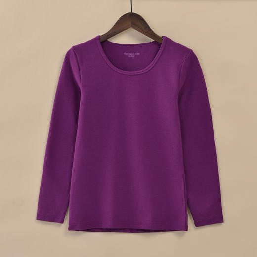 Threegun三枪 【舒肤棉】加厚磨毛绒圆领女士保暖内衣套装-23714D021 商品图1