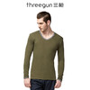 Threegun三枪 【舒肤棉】V领男士长袖上衣打底衫-22697A011 商品缩略图1