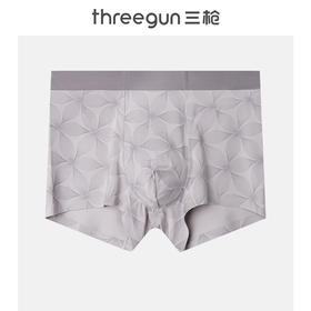 Threegun三枪 【舒木尔】印花无痕男士平角短裤四角内裤（1条装）-50741B031