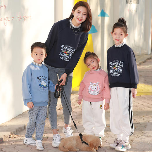 【米粒妈反季特卖】龙之涵加绒系列  加绒防风衣/卫衣/卫裤/夹棉防风衣合集  时尚 新颖 商品图4