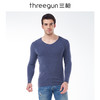 Threegun三枪 【德绒】V领男士无痕长袖上衣打底衫-23273A921 商品缩略图0