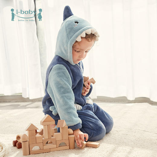 【40元秒杀】ibaby×outlast太空科技恒温牛奶绒儿童家居服可爱造型睡袍保暖卡通全家亲子装套装 商品图5