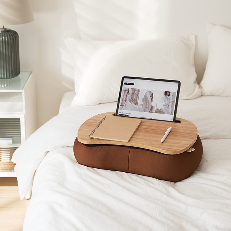 日式泡沫粒子懒人电脑桌 可放置在床上,桌上,腿上