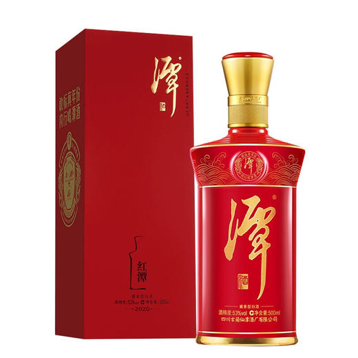 [白酒]潭酒红潭53度酱香型白酒500ml 商品图0