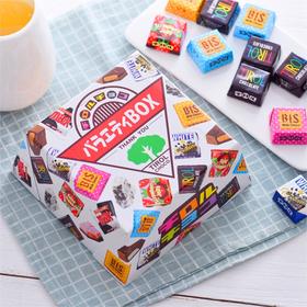 日本松尾盒装什锦代可可脂巧克力148.2g/045390 经典方块巧克力多重口味缤纷色彩