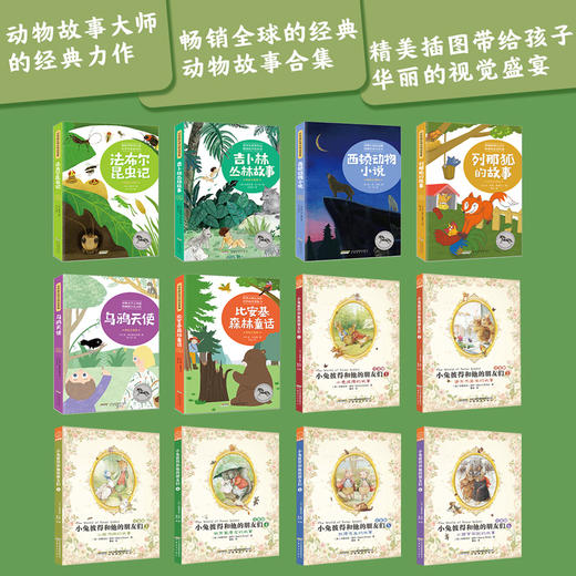 给孩子的经典动物故事（彩绘注音版礼盒装共12册）  6-8-10岁 商品图2