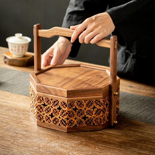 核美系列 八角双层提篮 复古风宫廷风便携提篮 商品图4