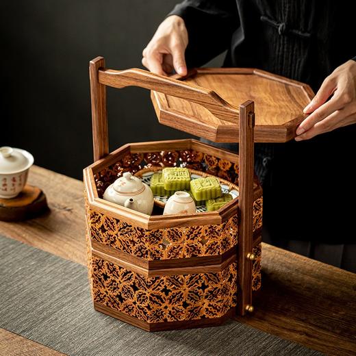 核美系列 八角双层提篮 复古风宫廷风便携提篮 商品图1