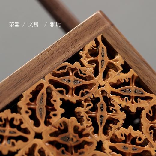 核美系列 提梁纸巾抽 山核桃盒身+胡桃木 提拿实木纸巾盒 商品图4