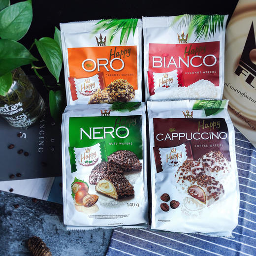 费列丝系列夹心威化140g/130g 多种口味 独立包装 真的是炒鸡好吃 150676/059446/059443/059445 商品图0