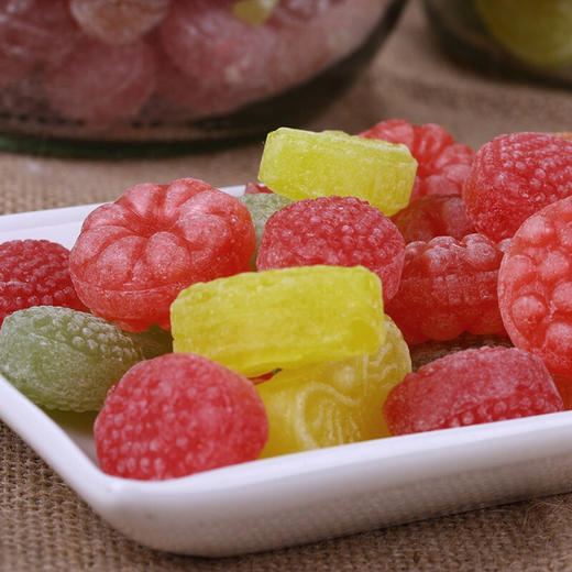 德国嘉云杂果味糖300g/060634 怀旧玻璃瓶甜而不腻多种水果味 商品图2