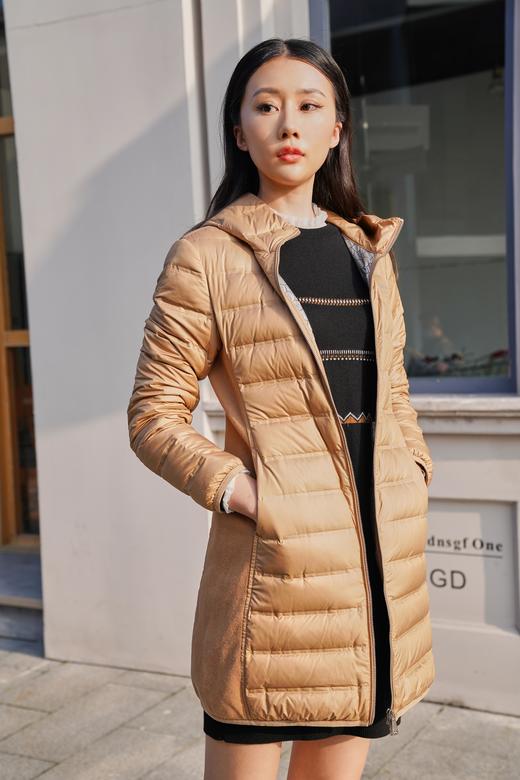 奇威 中长款连帽羽绒服0CA04171 商品图4