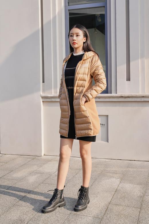 奇威 中长款连帽羽绒服0CA04171 商品图5