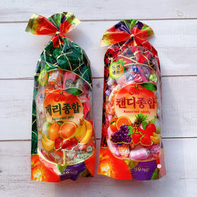 韩国青右橡皮糖/综合水果糖600g 多种水果味 独立包装 年货必备 062088/061545