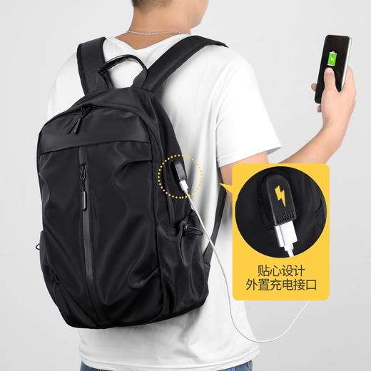 【华为三星定制同厂】全新升级牛津布 休闲轻商务，KABINU 多功能双肩包，可外置充电，时尚简约，耐磨防泼水，轻松应对职场！ 商品图3