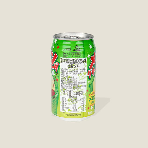 藤美嘉哈密瓜奶油味碳酸饮料350ml 商品图1