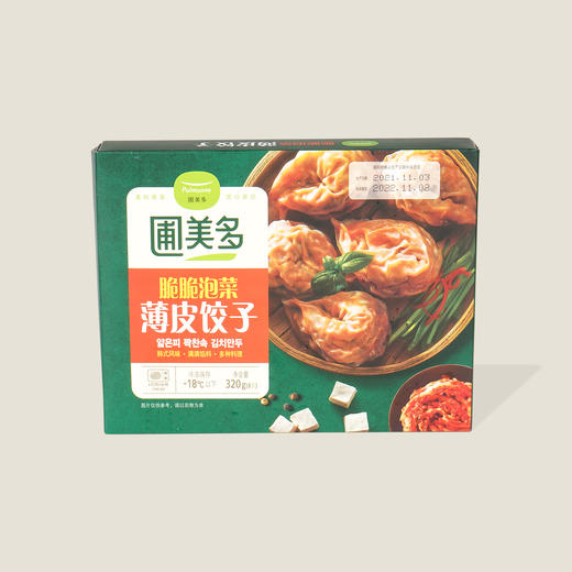 圃美多脆脆泡菜薄彼饺子320g 商品图0
