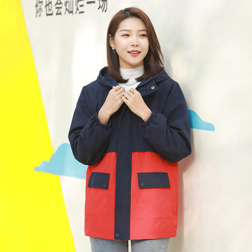 【老虎】龙之涵 儿童活力撞色加绒连帽防风衣 恒温保暖连帽防风棉服 中大童保暖上衣 A类标准 商品图5