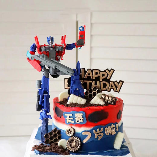 【擎天柱】变形金刚主题儿童蛋糕 商品图0
