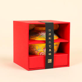 御茶膳房仿清制荷花盖碗茶碗茶杯  （活动专用）