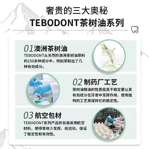 [屁侠推荐]瑞士Dr.wild怀尔德 清新口气 平衡口腔菌群环境 Tebodont茶树精油牙膏75ml 商品图5