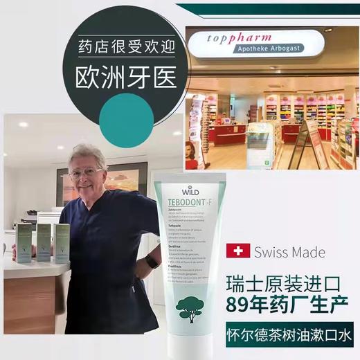 [屁侠推荐]瑞士Dr.wild怀尔德 清新口气 平衡口腔菌群环境 Tebodont茶树精油牙膏75ml 商品图3