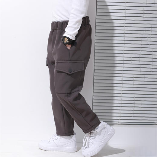 【2025反季抄底清仓】龙之涵 亲子款加绒保暖防风裤 中大童保暖裤子童装 婴幼儿A类标准 商品图2